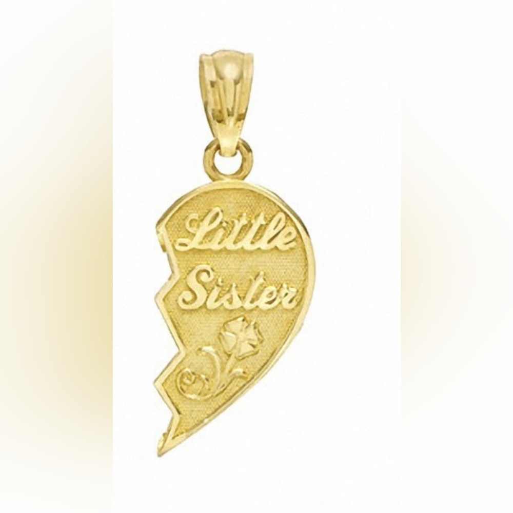 Vintage 14K yellow gold half heart charm